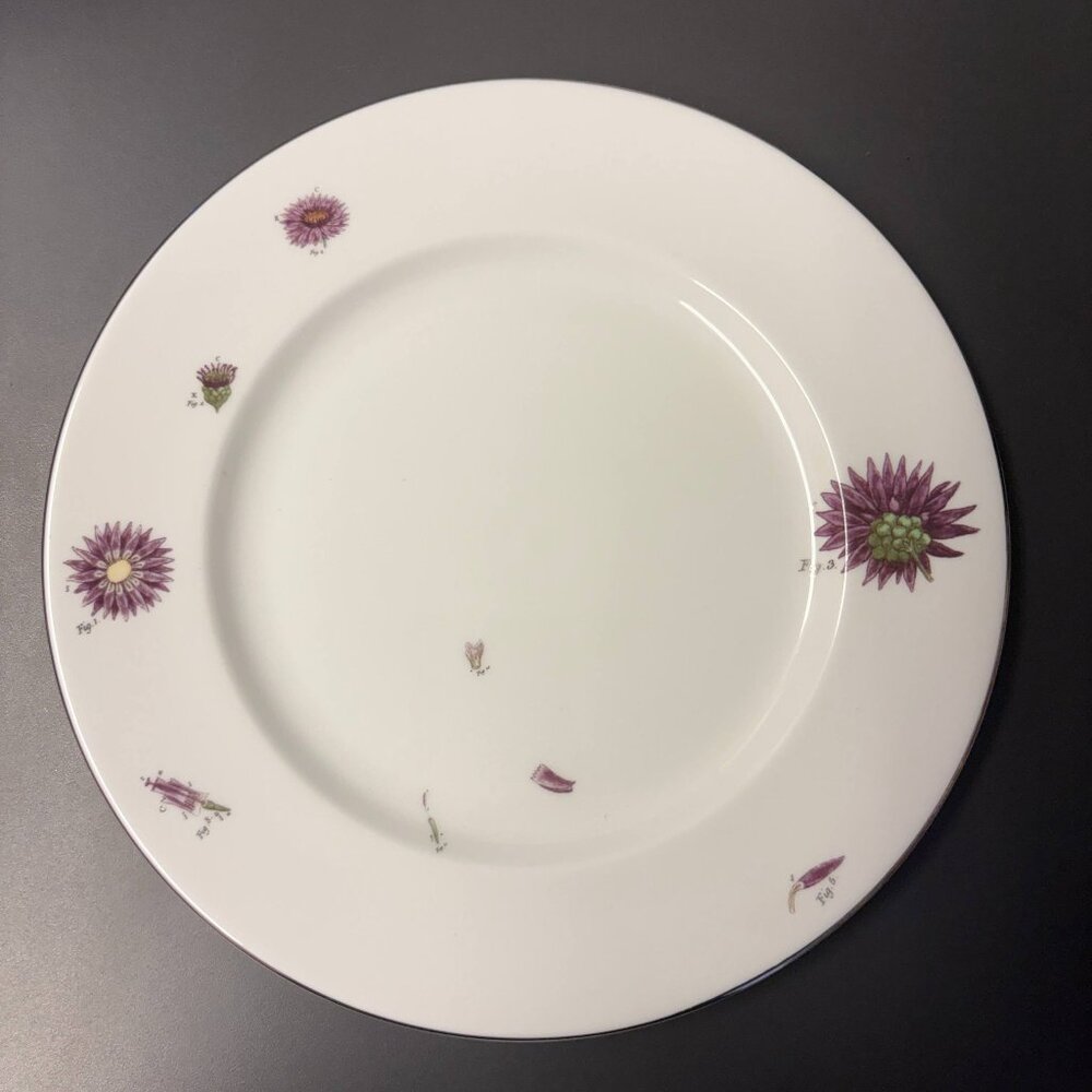 Asprey London Botanical Dessert Plate Xeranthemum. RARE TO FING, RETURED.